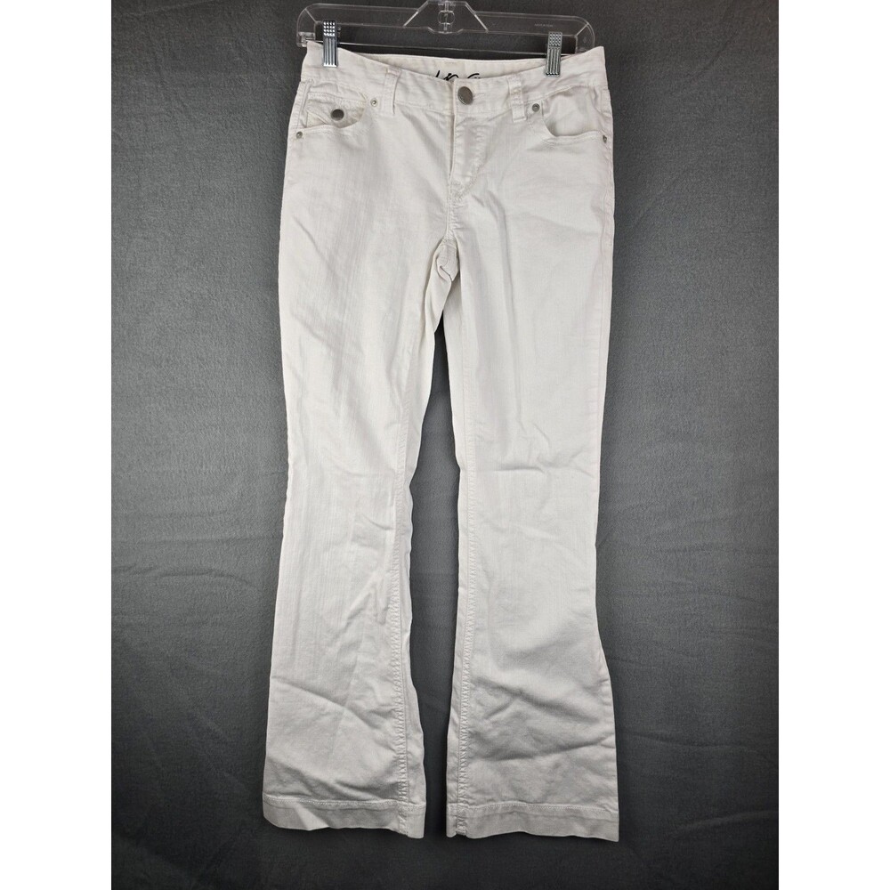 INC Denim Women's White Bootcut Jeans Size 4 Mid Rise Stretch Casual Chic Y2K